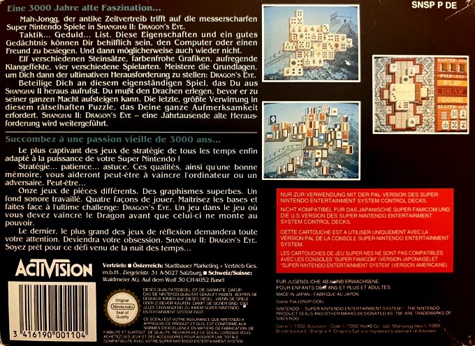 Shanghai II : Dragon's Eye dos