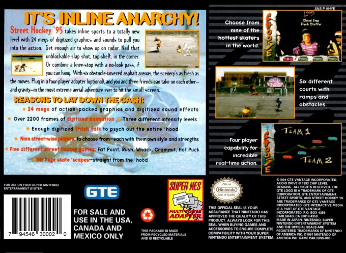 Street Sports : Street Hockey '95 dos