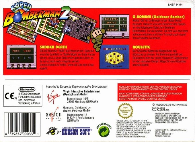 Super Bomberman 2 dos