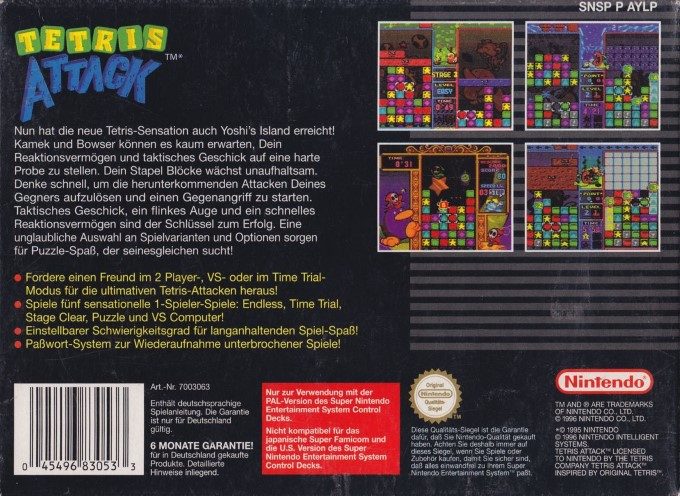 Tetris Attack dos