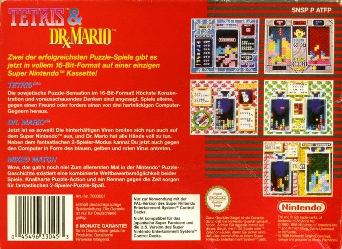 Tetris & Dr. Mario dos