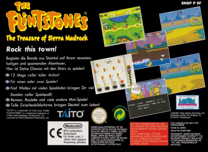 The Flintstones : The Treasure of Sierra Madrock dos