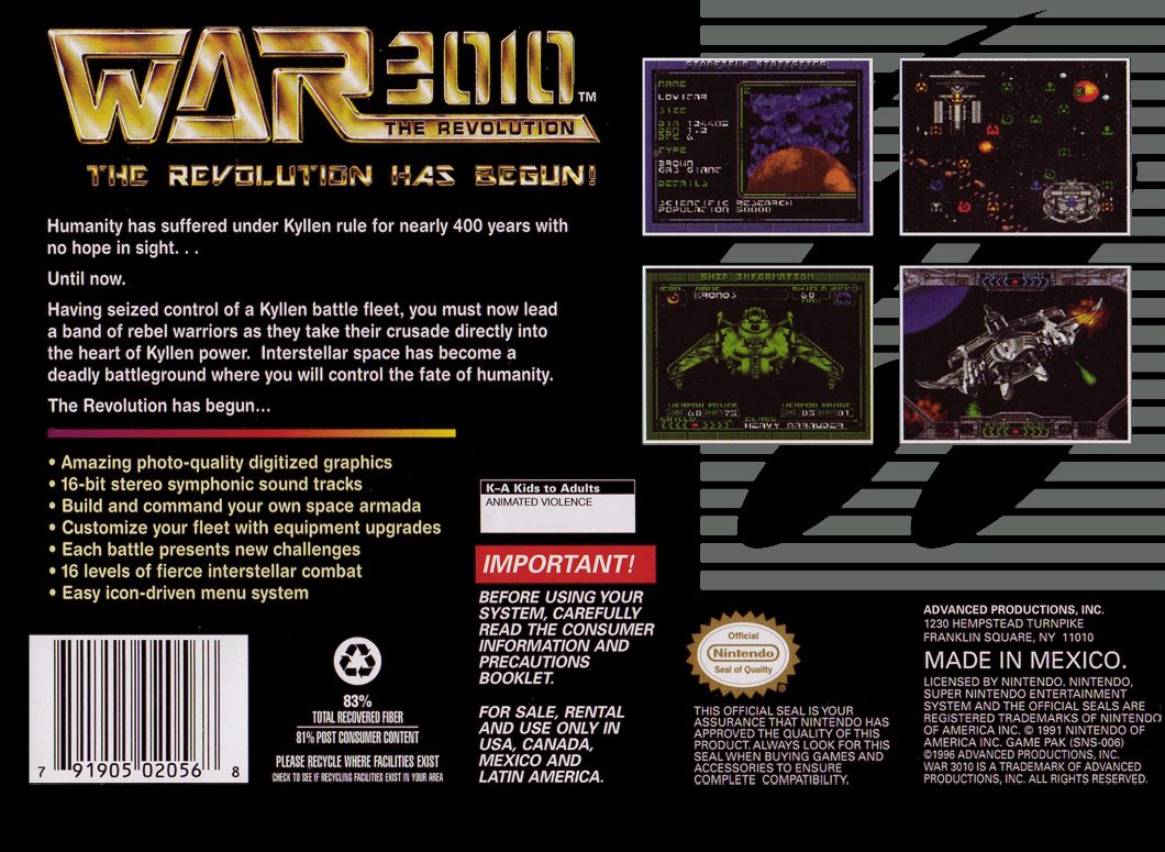 War 3010 : The Revolution dos