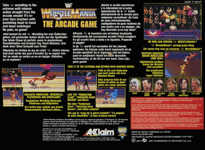 WWF WrestleMania : The Arcade Game dos