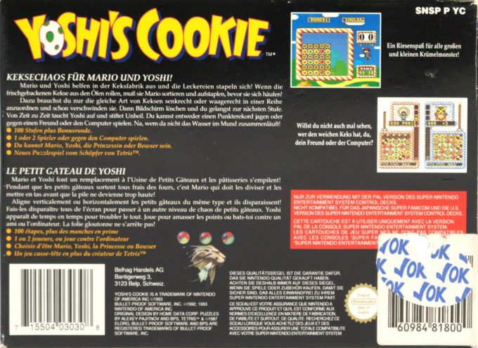 Yoshi's Cookie dos