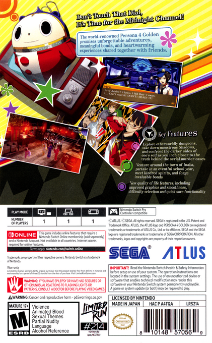 Persona 4 Golden - Dos