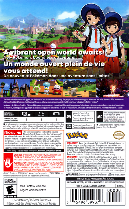 Pokémon Scarlet - Dos