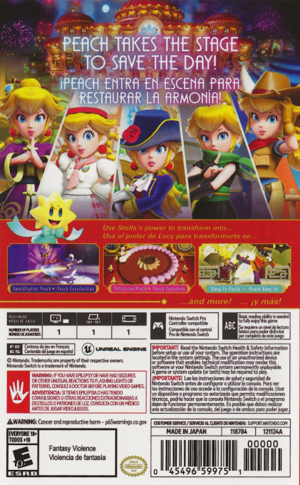 Princess Peach : Showtime! - Dos