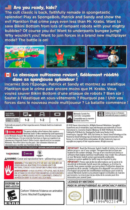 SpongeBob SquarePants: Battle for Bikini Bottom - Rehydrated - Dos