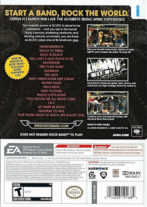 AC/DC Live : Rock Band Track Pack - Dos