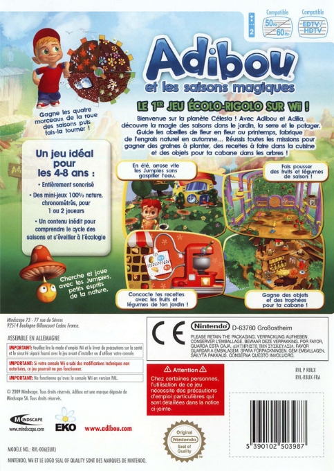 Adibou et les saisons magiques - Dos