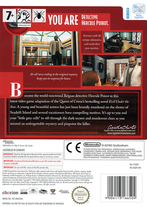 Agatha Christie : Les Vacances d'Hercule Poirot - Dos