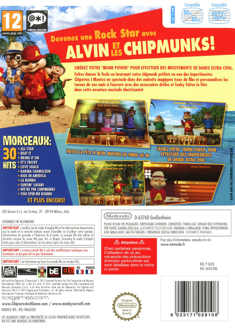 Alvin et les Chipmunks - Dos