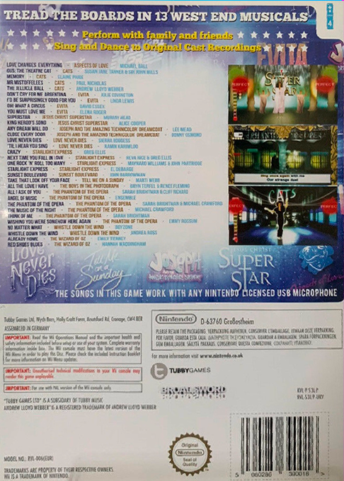 Andrew Lloyd Webber Musicals - Sing And Dance - Dos