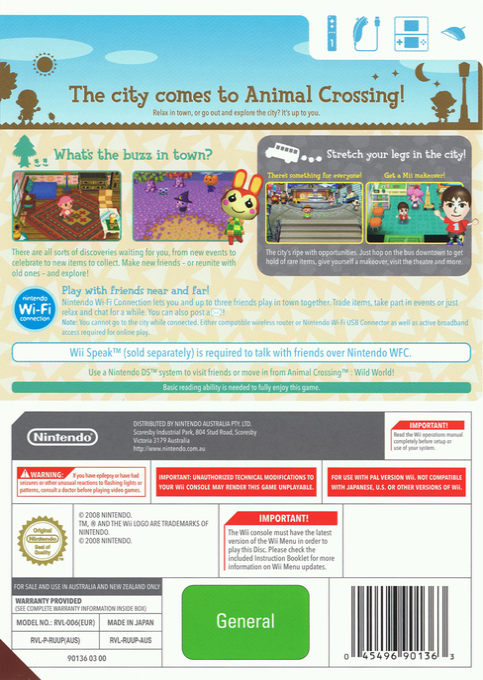 Animal Crossing : City Folk - Dos