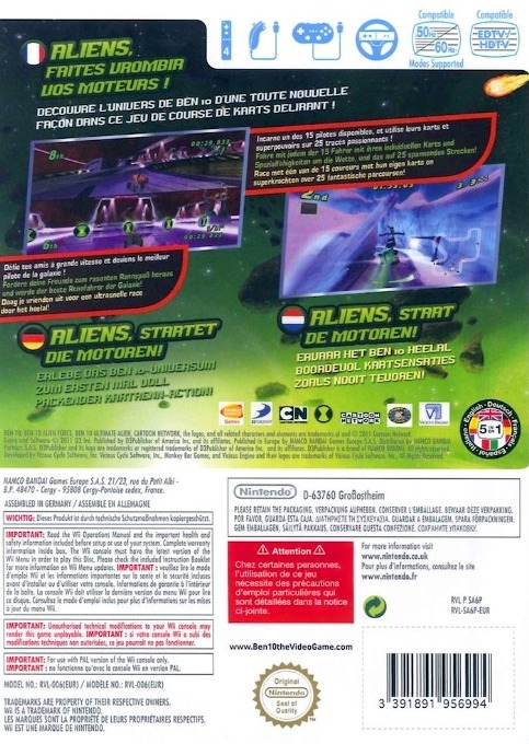 Ben 10 : Galactic Racing - Dos