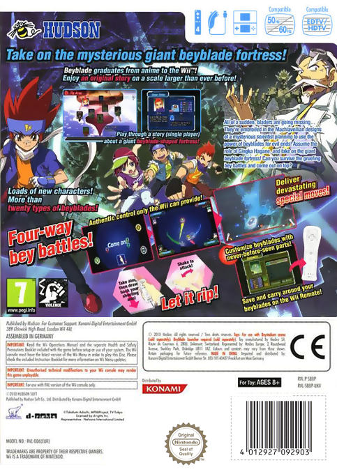 Beyblade: Metal Fusion - Battle Fortress - Dos