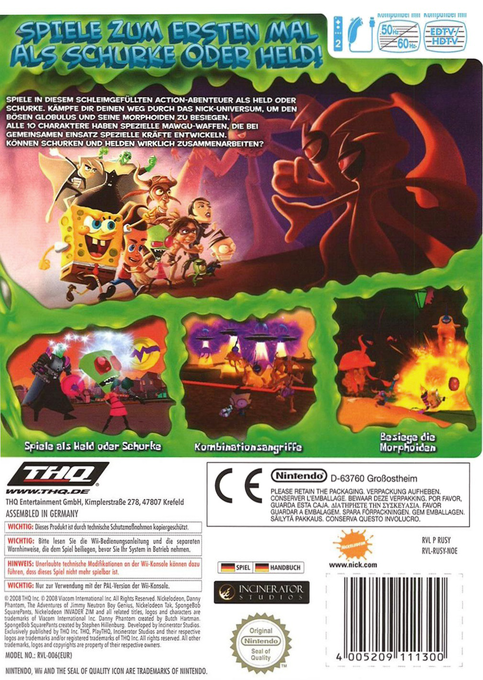 Bob L'Eponge Et Ses Amis : L'Ultime Alliance - Dos