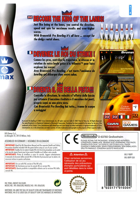 Brunswick Pro Bowling - Dos