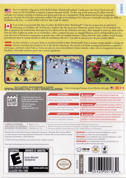 Build-A-Bear Workshop : Un Ami Pour Chaque Saison - Dos