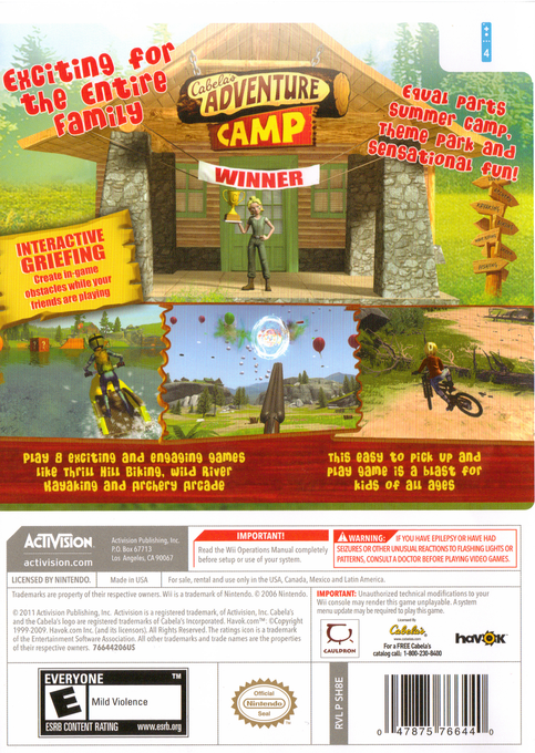 Cabela's Adventure Camp - Dos