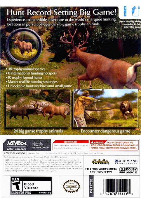 Cabela's Big Game Hunter 2010 - Dos