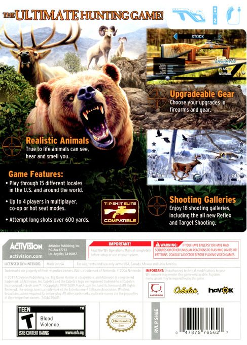 Cabela's Big Game Hunter 2012 - Dos
