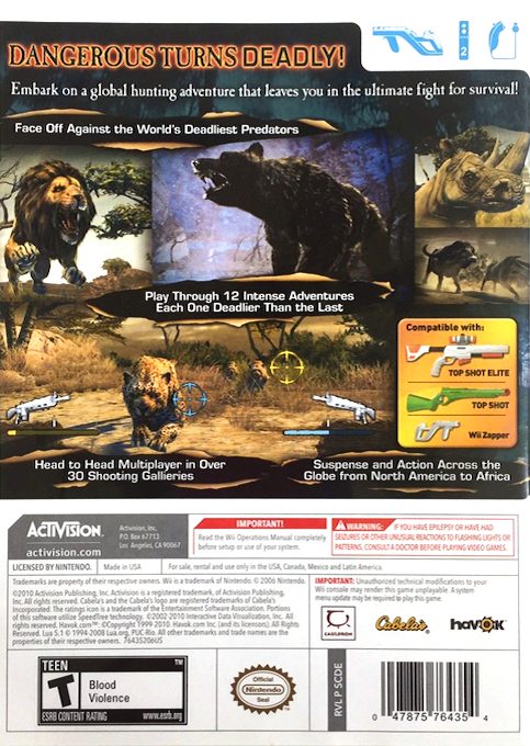 Cabela's Dangerous Hunts 2011 - Dos
