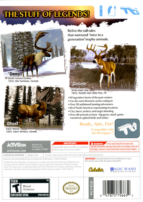 Cabela's Legendary Adventures - Dos