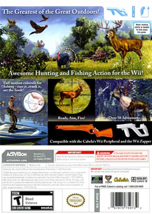 Cabela's Outdoor Adventures - Dos