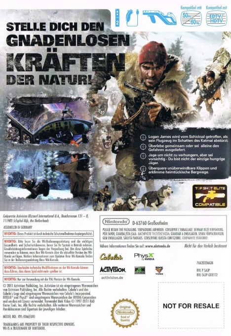 Cabela's Survival : Shadows of Katmai - Dos