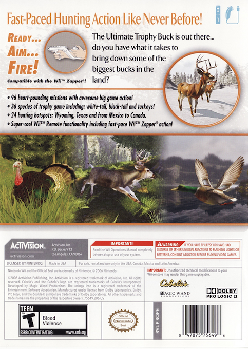 Cabela's : Trophy Bucks - Dos