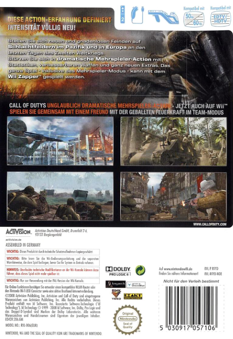 Call of Duty : World at War - Dos