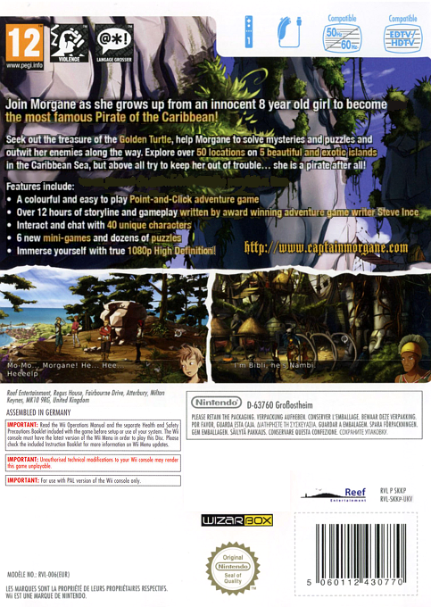 Captain Morgane Et La Tortue D'or - Dos