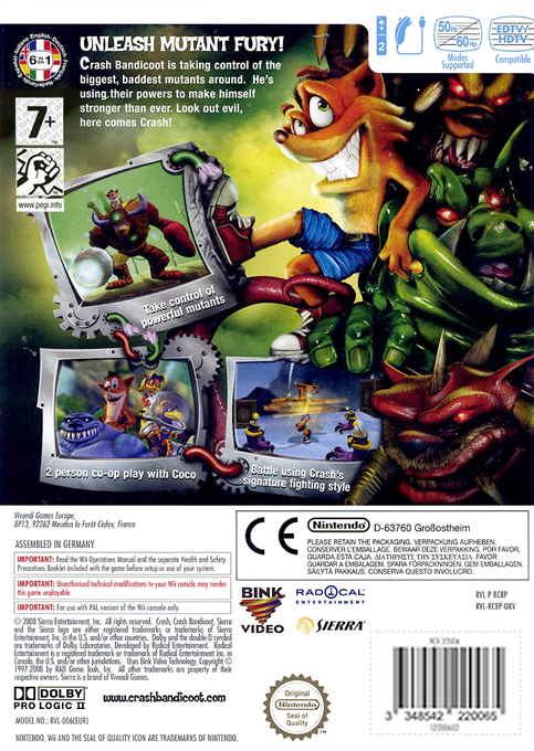 Crash : Génération Mutant - Dos