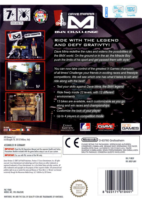 Dave Mirra Bmx Challenge - Dos