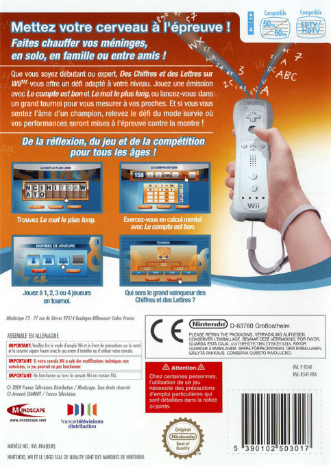 Des Chiffres et des Lettres - Dos