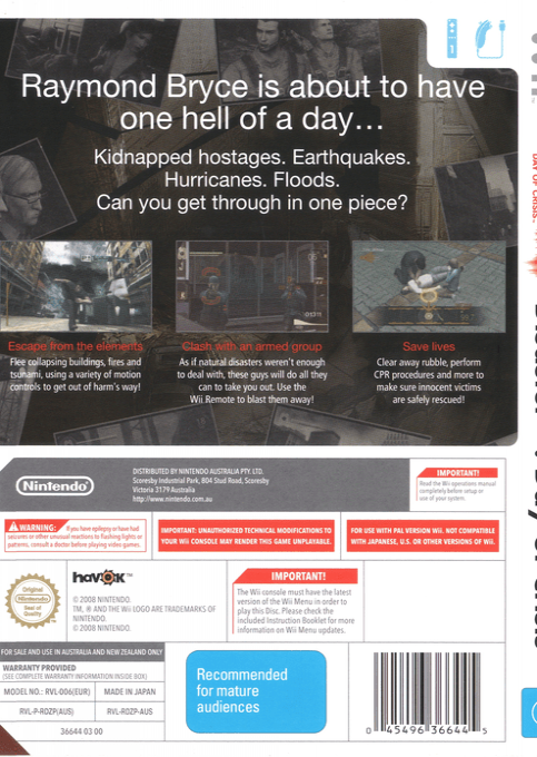 Disaster - Day Of Crisis - Dos