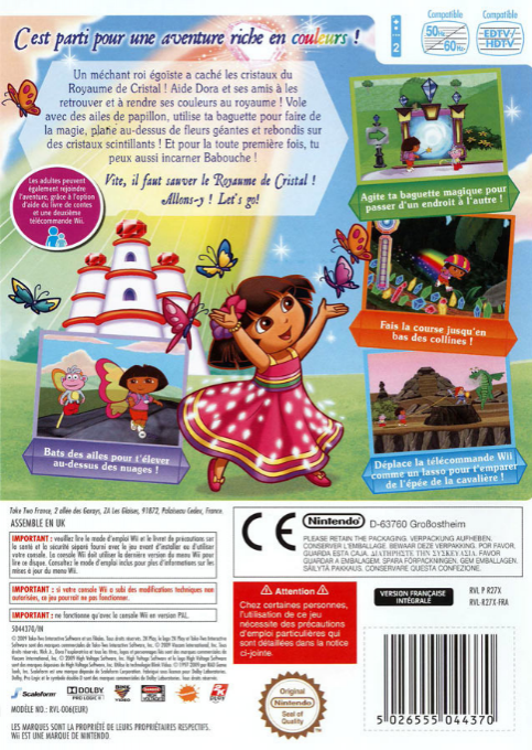 Dora Sauve le Royaume de Crystal - Dos