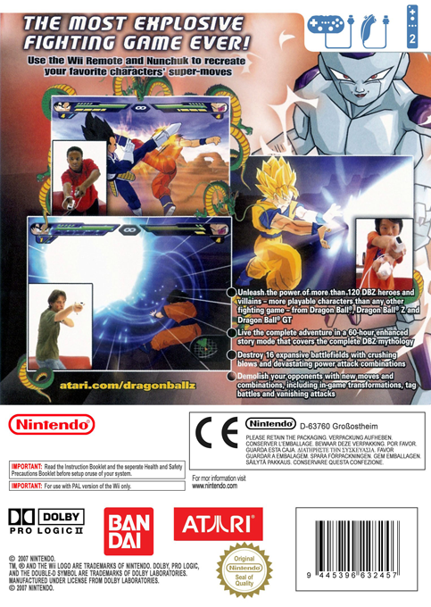 Dragon Ball Z : Budokai Tenkaichi 2 - Dos