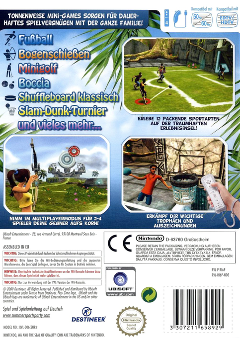 Famille en folie ! Summer Sports Party dos