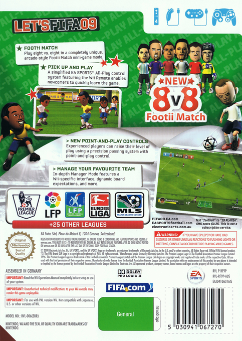 FIFA 09 All-Play - Dos