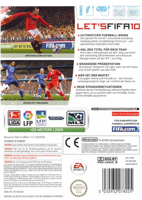 FIFA Soccer 10 dos