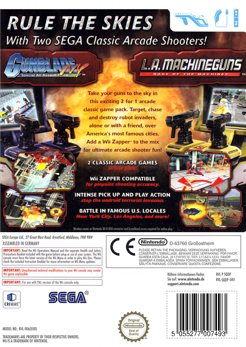 Gunblade NY & LA Machineguns: Arcade Hits Pack - Dos