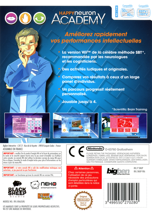 Happy Neuron Academy - Testez Votre Q.I. - Dos