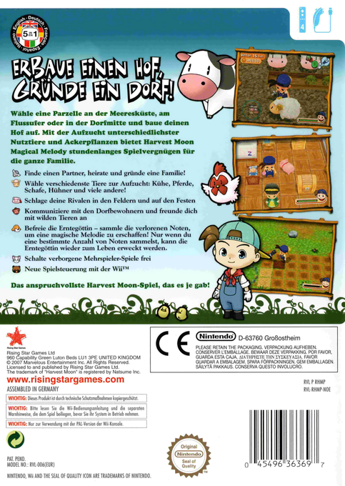 Harvest Moon : Magical Melody - Dos