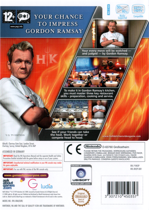 Hell's Kitchen : The Video Game - Dos
