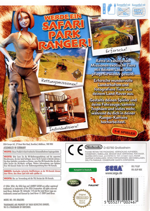 Jambo! Safari Ranger Adventure - Dos