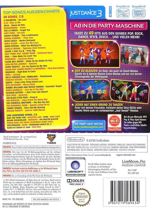 Just Dance 3 dos