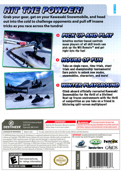 Kawasaki Snow Mobiles - Dos